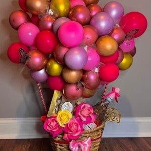 Pink hot air balloom bucket